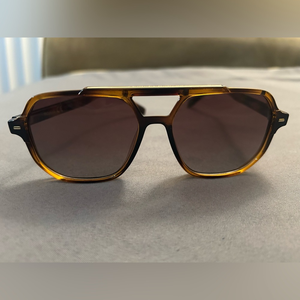 Sojos Aviator-Style Brown Tortoiseshell Polarized Sunglasses